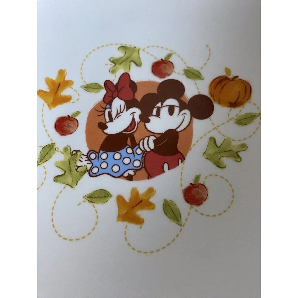Disney Large Serving Bowl Mickey & Minnie Mouse Autumn Fall  Popcorn Pasta Salad